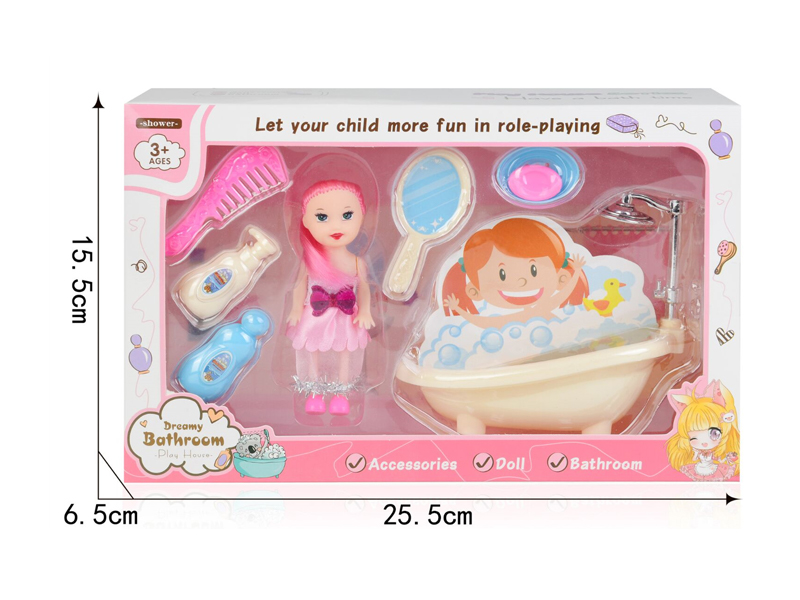 Doll Bathroom Accessories Family Toy Series