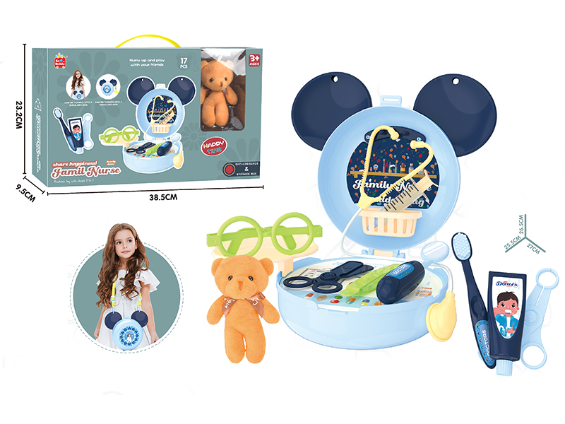 Medical Shoulder Bag + Plush Bear 17pcs