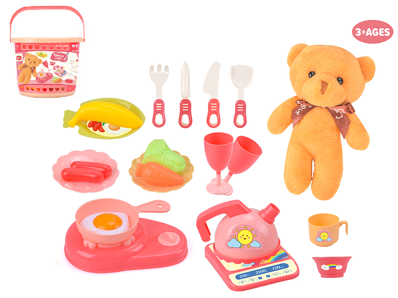 Kitchen Set Tote Basket 23pcs