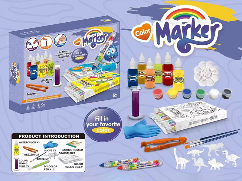 Dinosaur Set Color Marker Pen