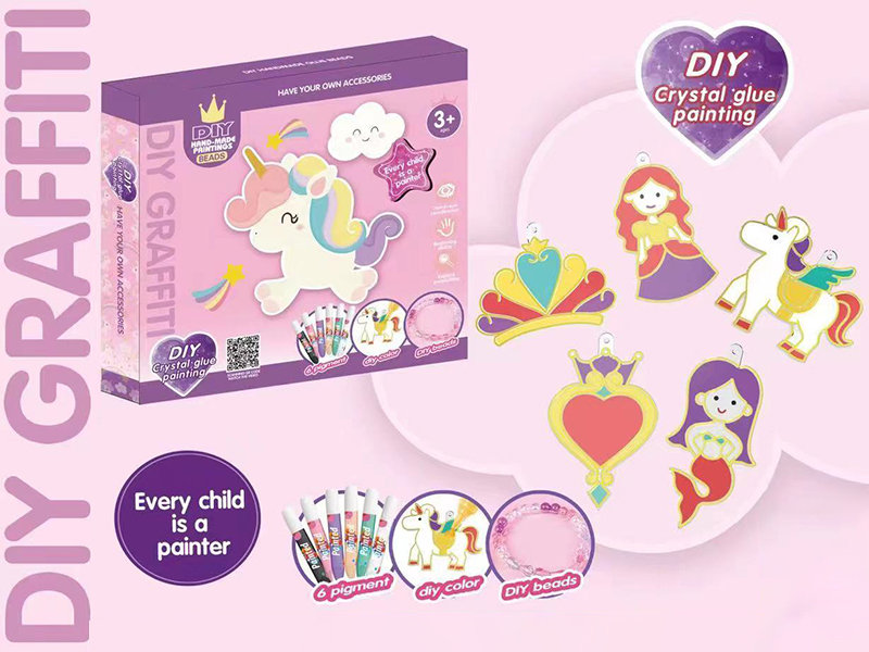 Princess DIY Beads Crystal Glue Painting