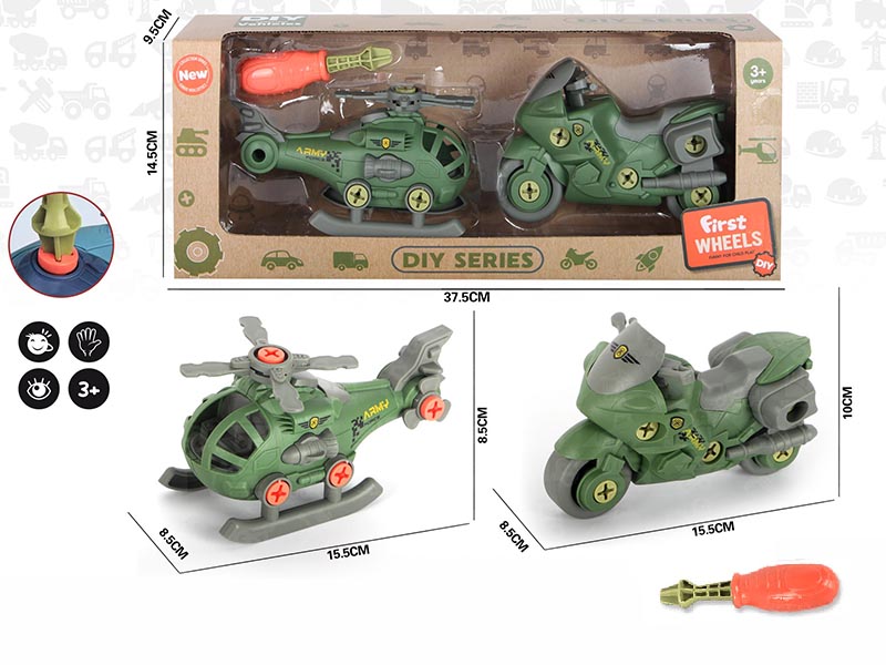 DIY Disassembly And Assembly Helicopter Motorcycle