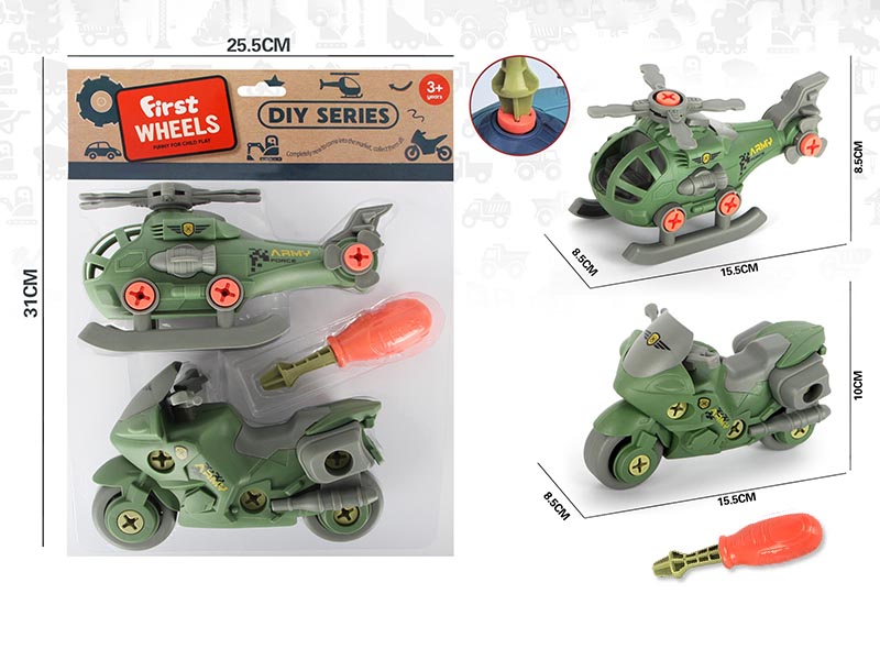 DIY Disassembly And Assembly Helicopter Motorcycle