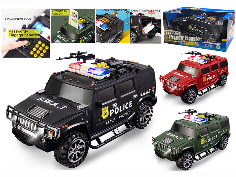 Cash Truck Fingerprint Savings Piggy Bank