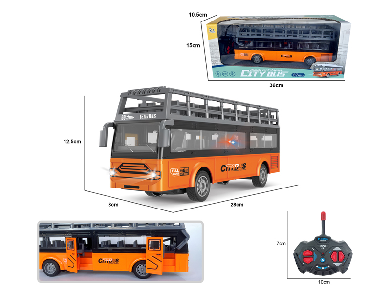 1:30 4Ch R/C Double Deck Sightseeing Bus With Lights