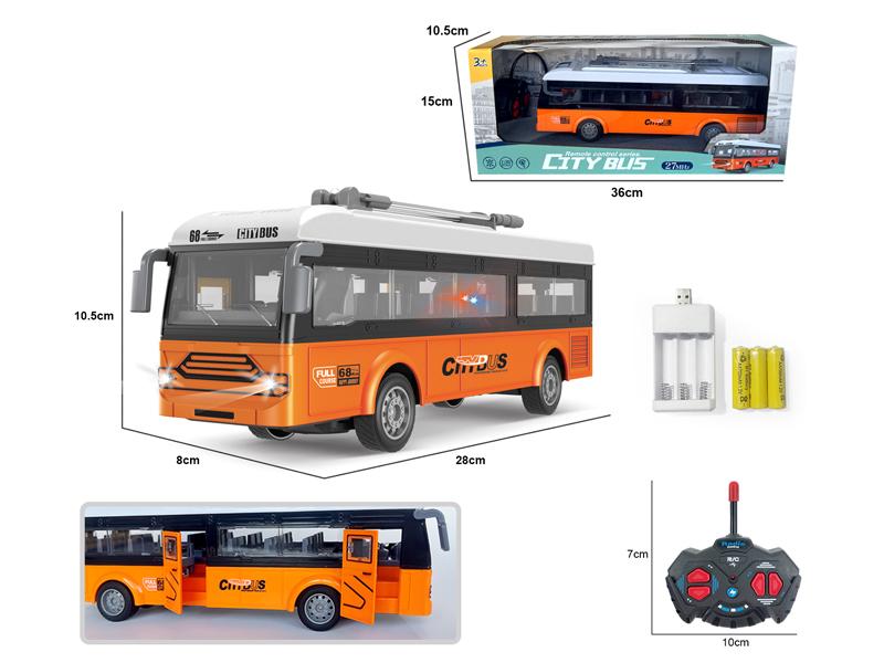 1:30 4Ch R/C Single Deck Sightseeing Bus With Lights