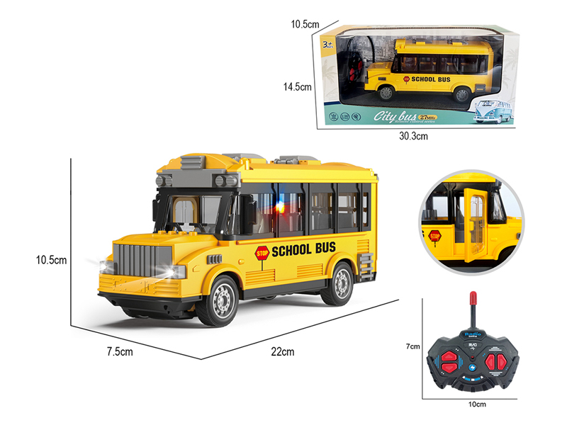 1:30 4Ch R/C School Bus With Lights