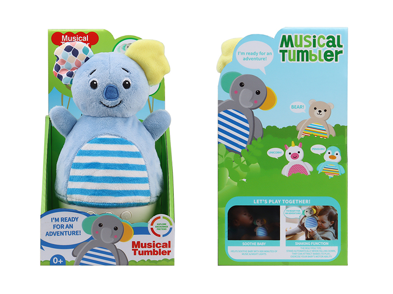 Plush Puzzle Koala Tumbler With Light Music