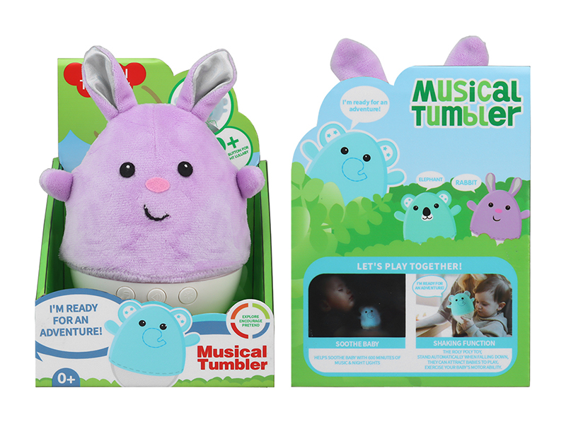 Plush Puzzle Rabbit Tumbler With Light Music