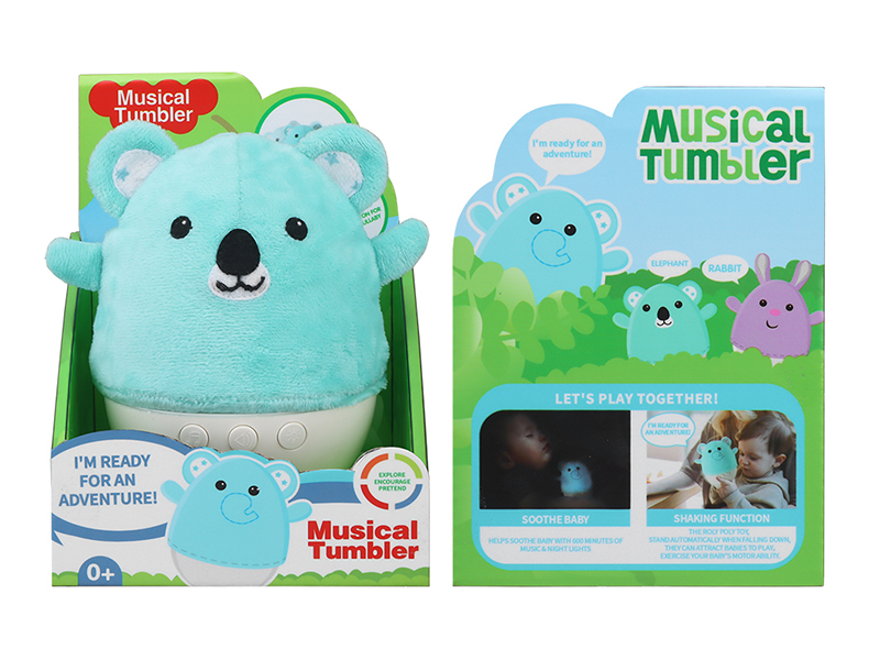 Plush Puzzle Unicorn Tumbler With Light Music