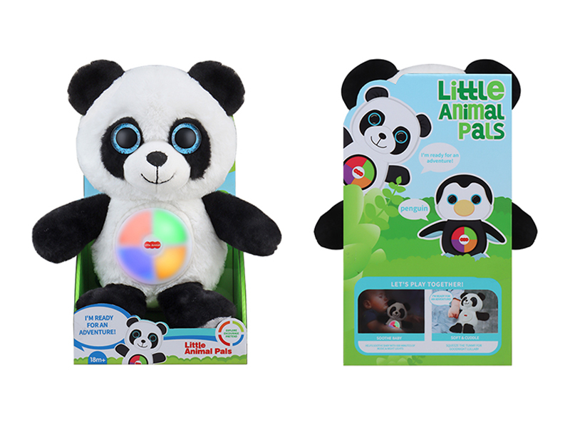 Plush Comforts Pandas With Light And Music