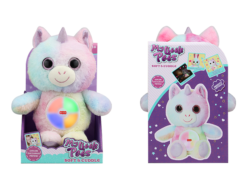 Plush Soothes Unicorn With Light Music