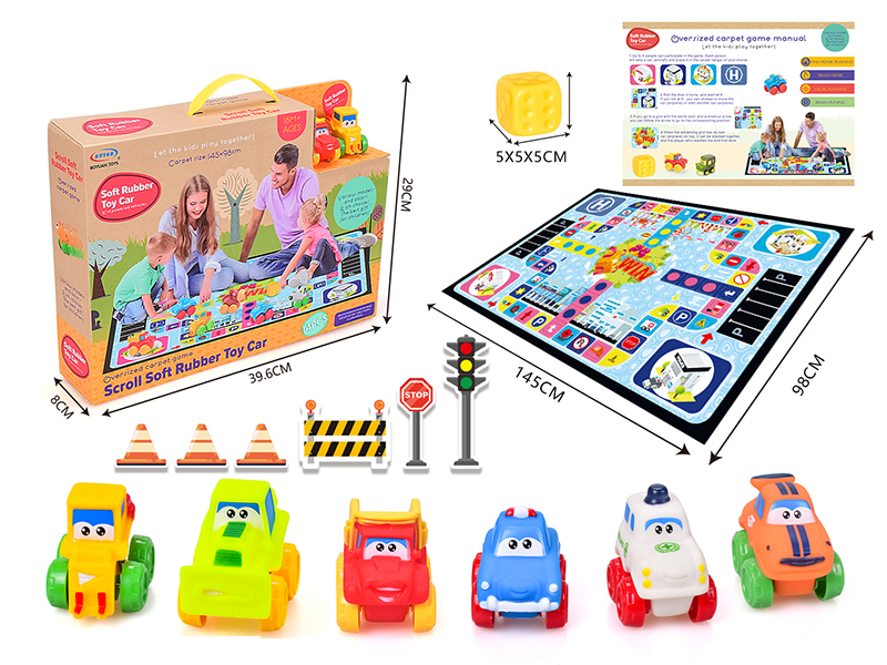 Vinyl Slide Cartoon Engineering Truck With Large Size Non-Woven Carpet