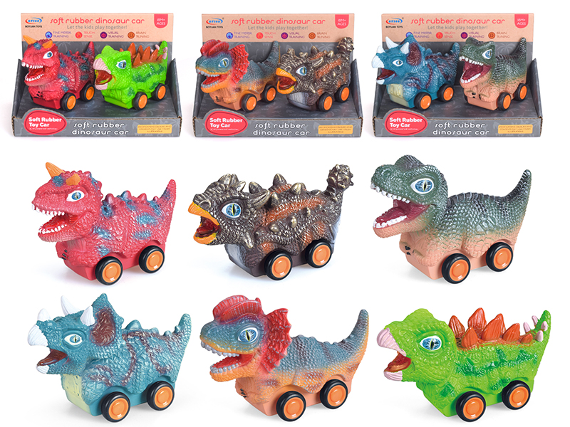 Slide Vinyl Dinosaur Cars 2pcs