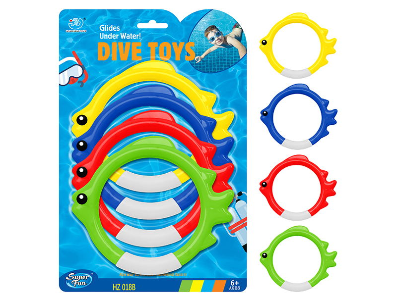 Dive Toys Four Color Small Fish Ring