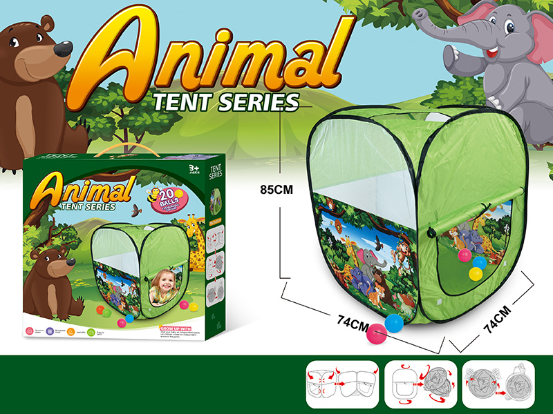 Animal Square Tent(20 Balls)