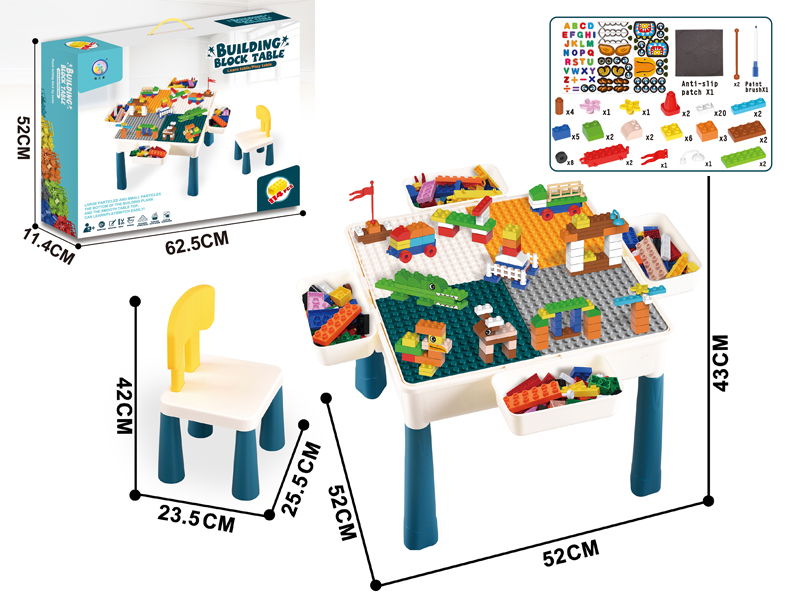 138PCS Multi Functional Building Block Table (Large Square Table)