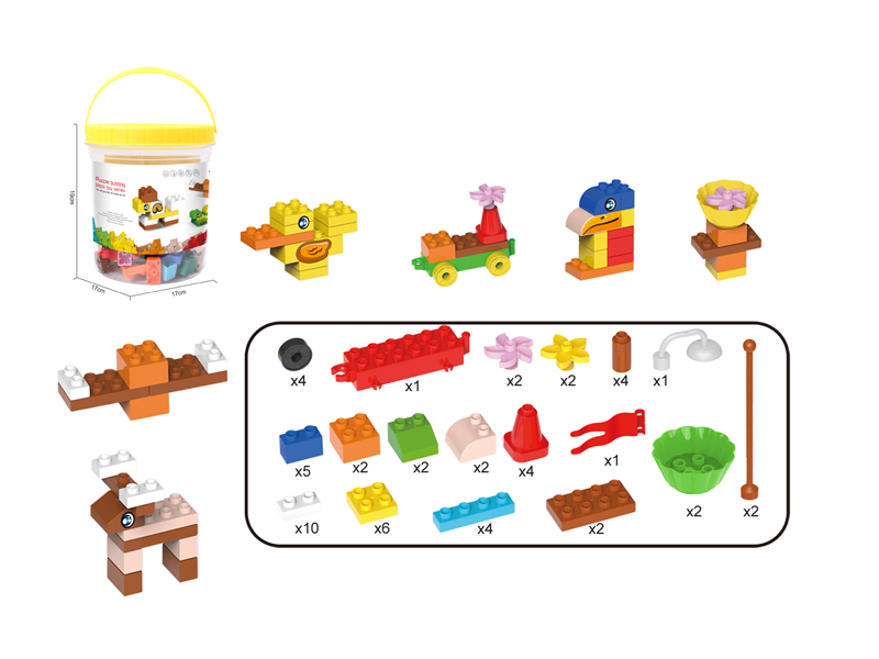 56PCS Large Grain Building Blocks (Storage Barrel)