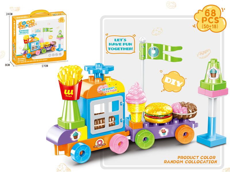 68PCS Food Cart Building Blocks