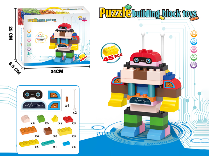 45PCS Robot Building Block