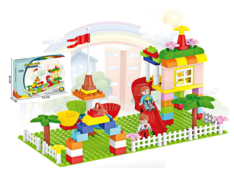 107PCS Amusement Park Building Block (With Base Plate)