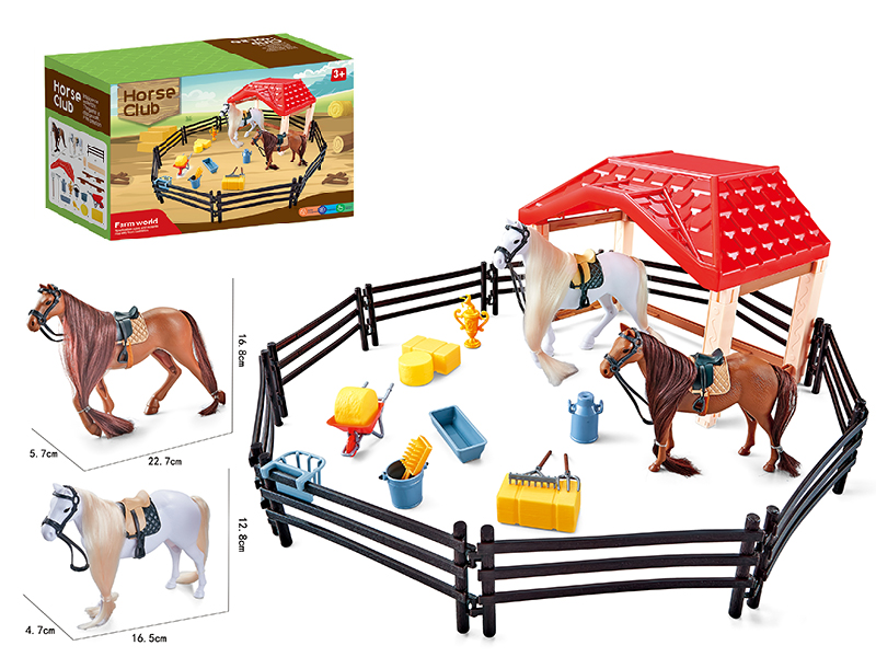 Racecourse Set(2 Horses,With simulated Horsehair)