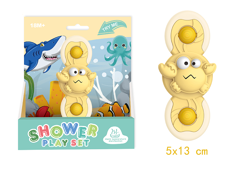 Bathroom Toys Crab Sucker Spinning Top