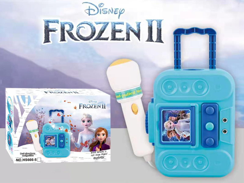 Frozen Luggage Singing Machine Single Microphone Set