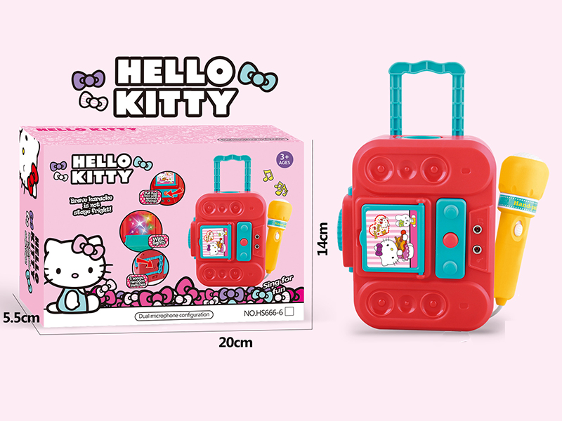 Hello Kitty Luggage Singing Machine Single Microphone Set