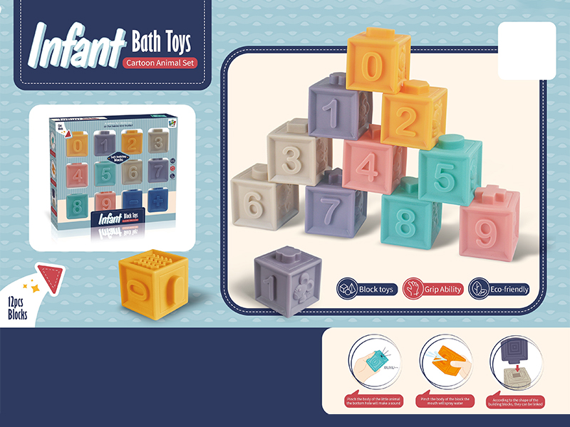 12PCS Enamel Digital Shape Toys