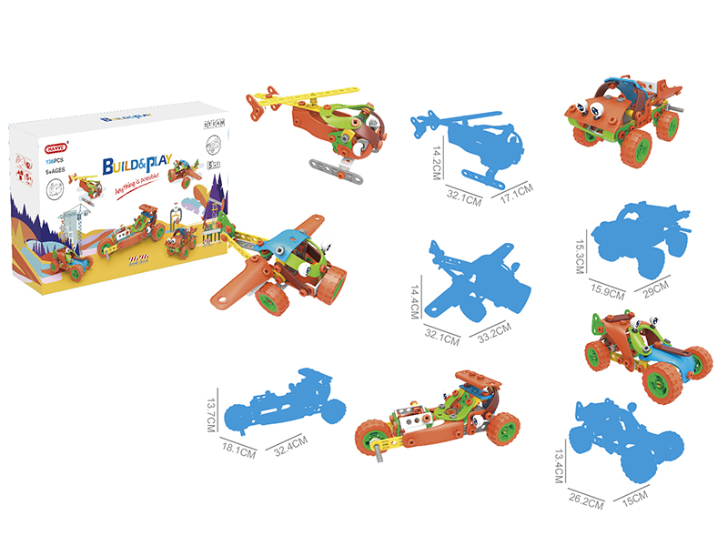 DIY Assembly Building Blocks 136PCS