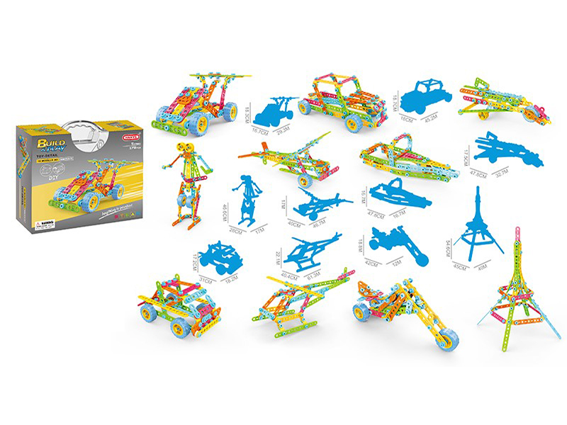 DIY Assembly 10 In 1 Building Blocks 179PCS