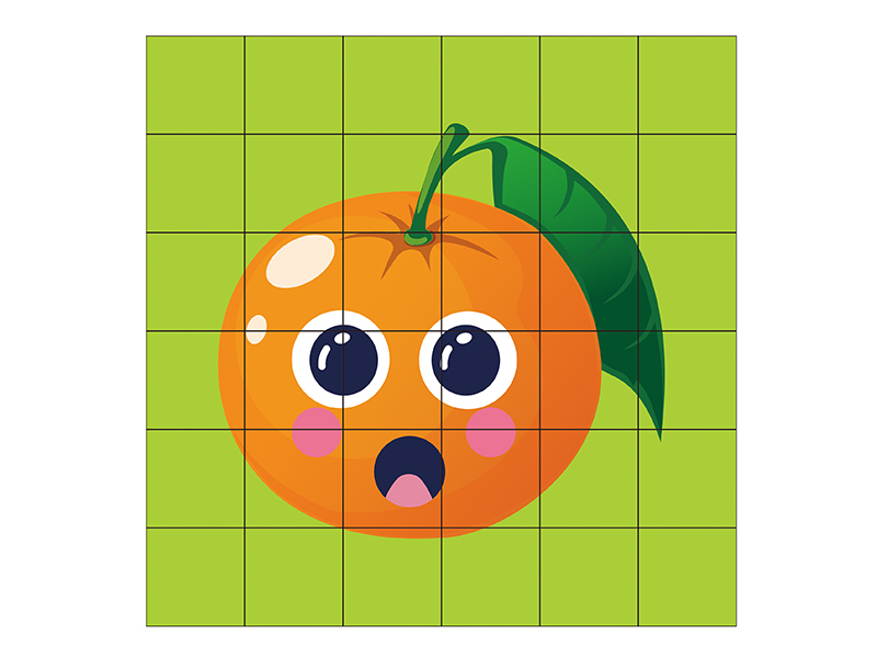 36pcs Cartoon Oranges Building Blocks Puzzle