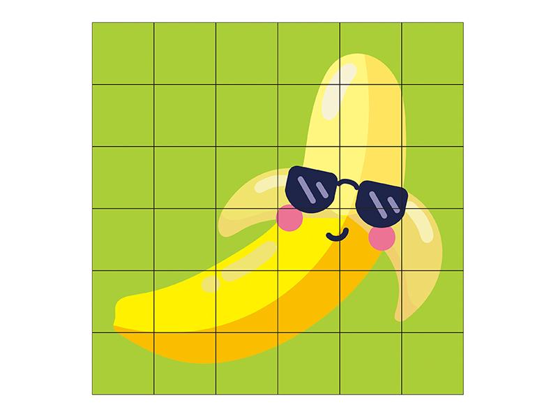 36pcs Cartoon Banana Building Blocks Puzzle