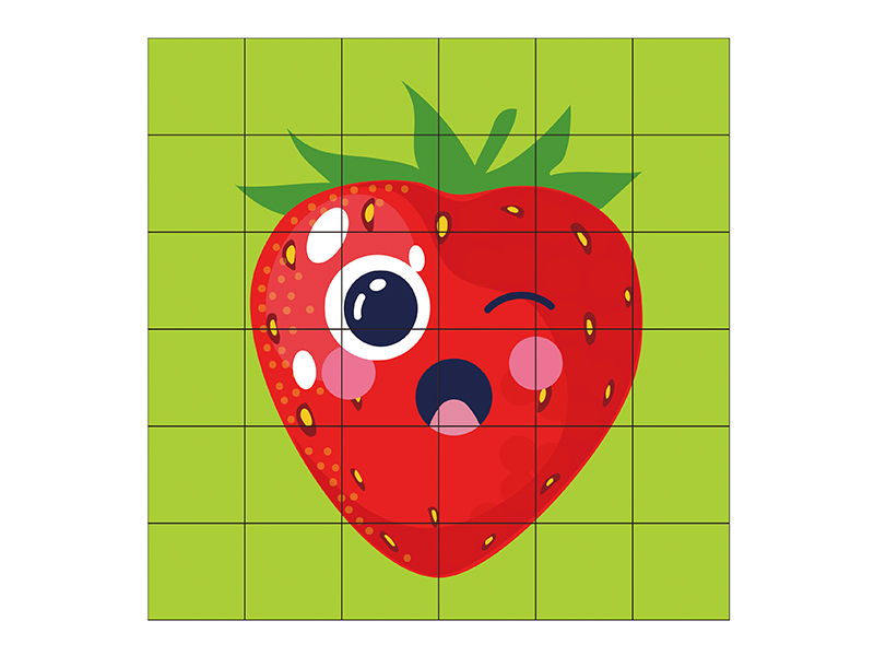 36pcs Cartoon Strawberry Building Blocks Puzzle