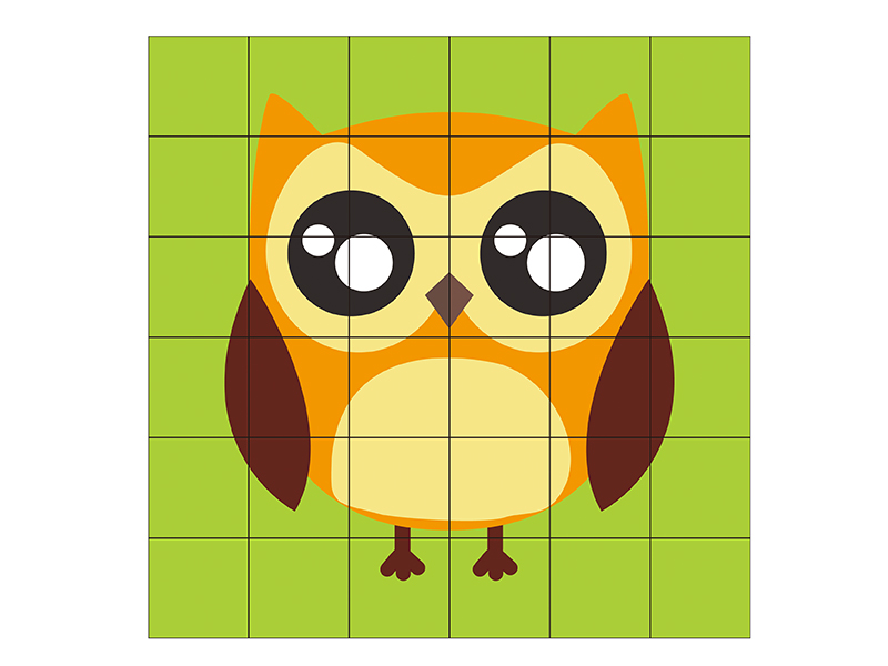 36pcs Cartoon Owl Building Blocks Puzzle