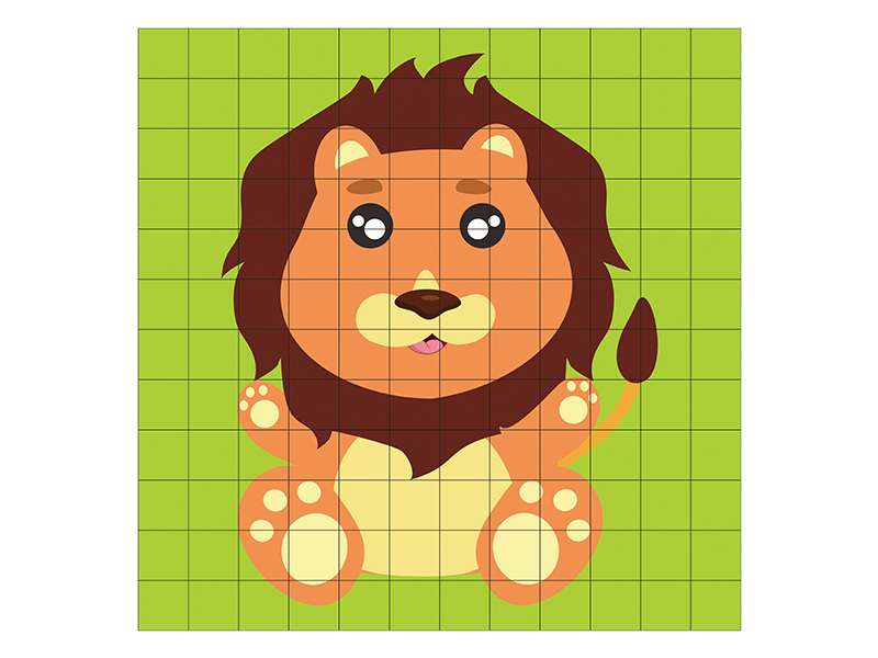 144pcs Cartoon Lion Building Blocks Puzzle