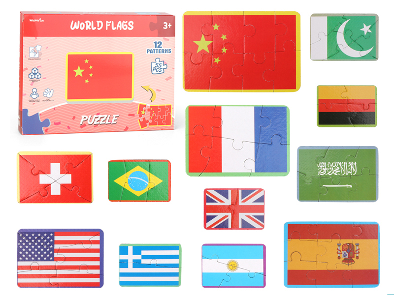 World Flags Puzzle(12 Patterms)