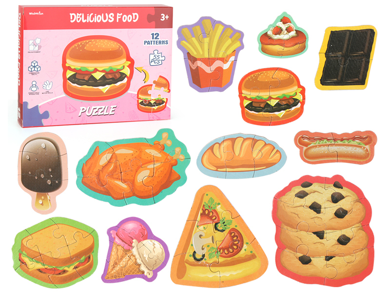 Delicious Food  Puzzle(12 Patterms)