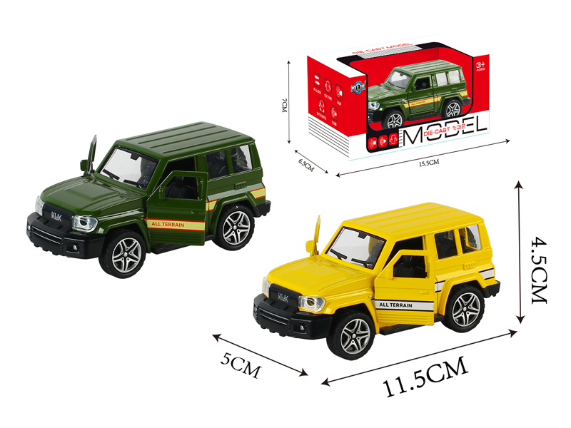 Alloy Pull Back Jeep With Light And Sound