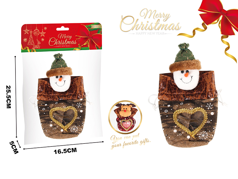 Christmas Eve Apple Bag - Snowman