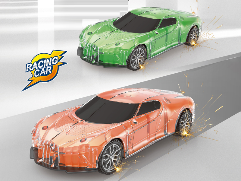 Friction Transparent Shell Sports Car