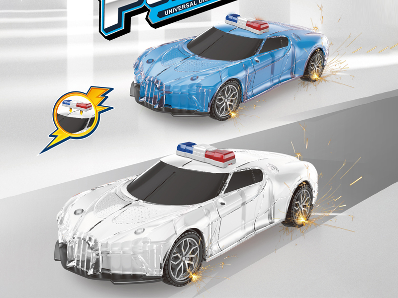 Friction Transparent Shell Police Car