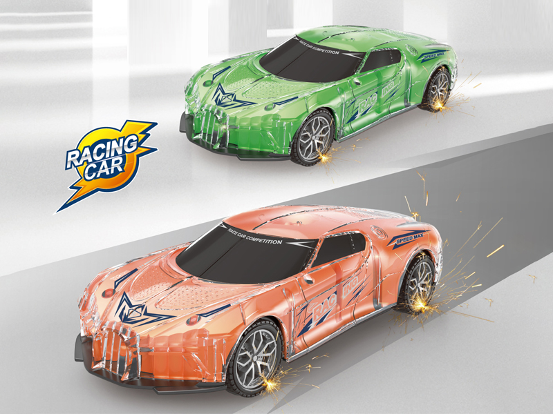 Friction Transparent Shell Sports Car