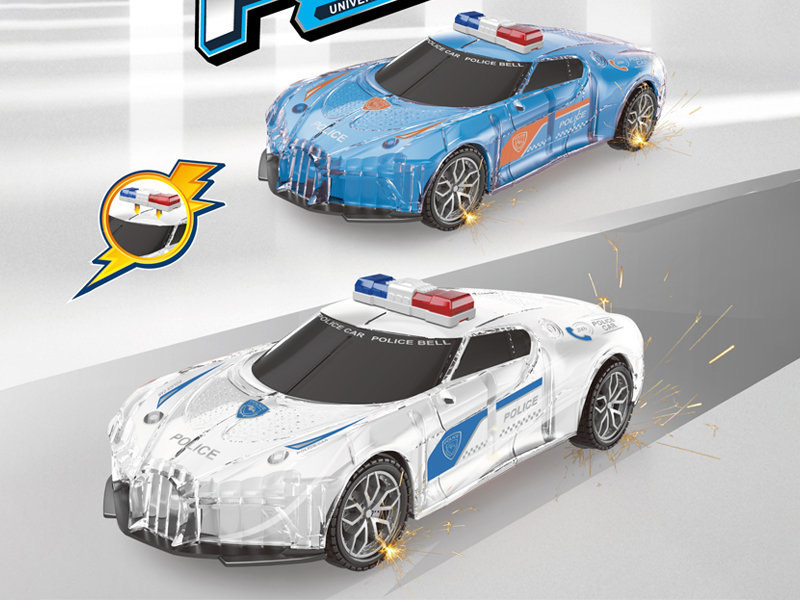 Friction Transparent Shell Police Car