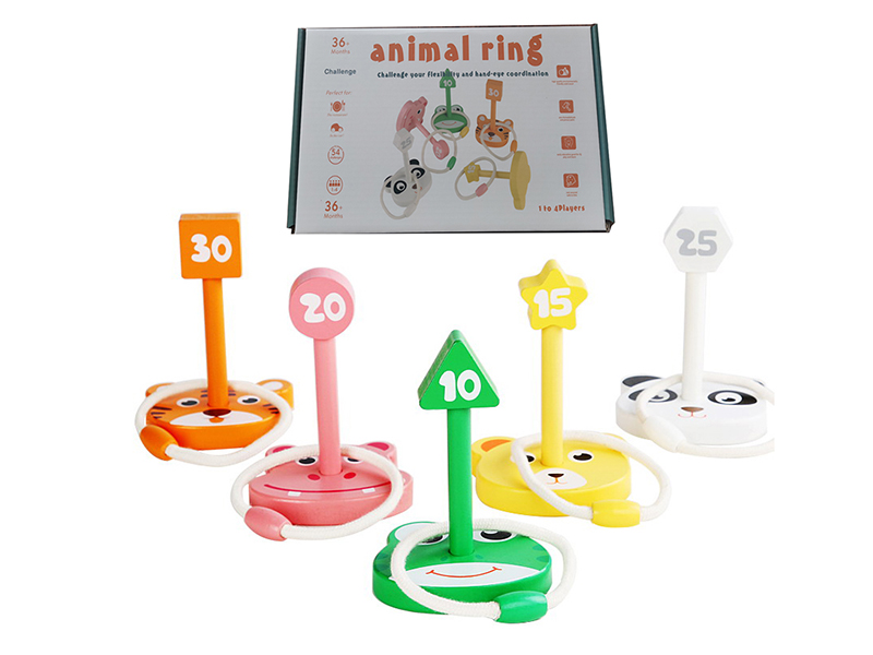Wooden Animal Ring Toss