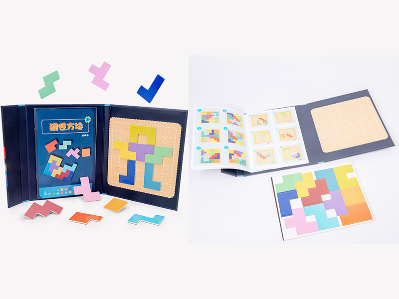 Wooden Magnetic Tetris Puzzle