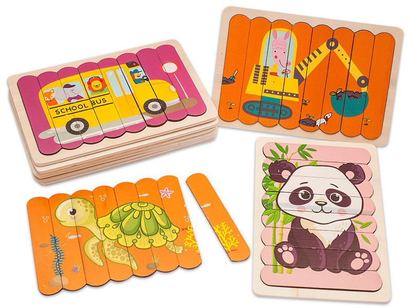 Wooden Bar Shape Puzzle