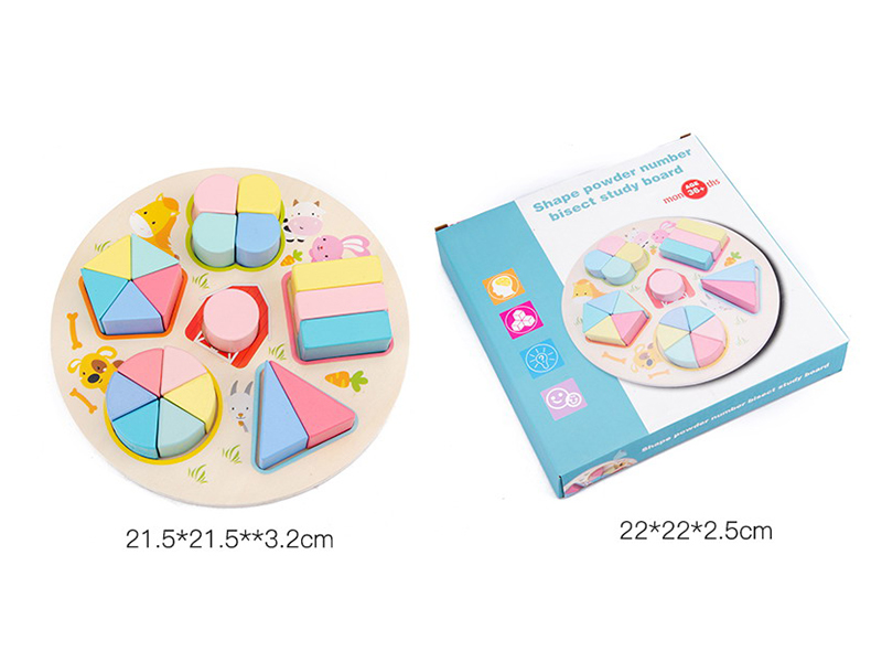 Wooden Shape Bisection Study Board