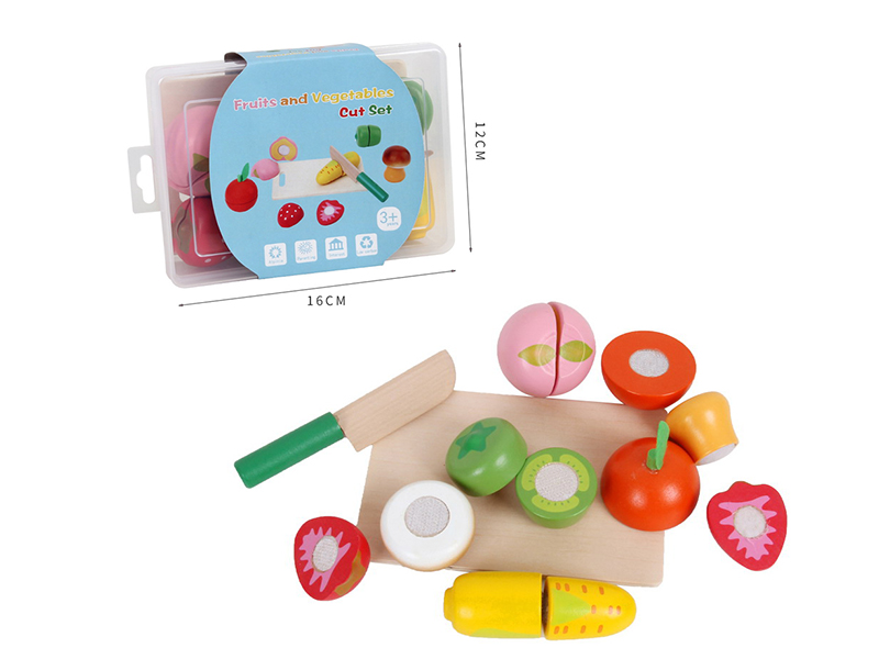 Wooden Fruits And Vegetables Cutting Toys